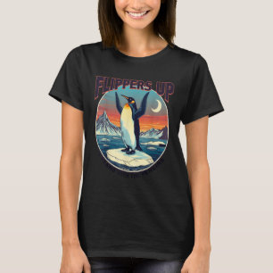Flippers Up I Stand With The Penguins Funny Tee