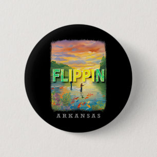 Flippin Arkansas Ar Fishing Paradise Sd760 6 Cm Round Badge