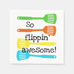 Flippin' awesome Bright kitchen gadgets/flippers Napkin