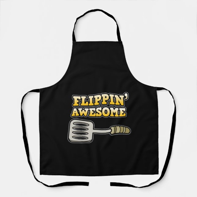 Flippin Awesome Cook Chef Cooking Kitchen Food Apron (Front)