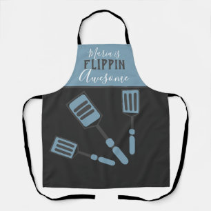 Flippin Awesome Cook Chef Name Apron