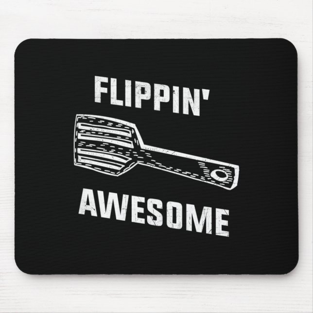 Flippin Awesome Spatula - Funny Baker Or Cook Mouse Pad (Front)
