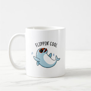Flippin Cool Funny Dolphin Pun Coffee Mug