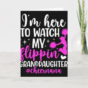 Flippin' Granddaughter Cheer Nana Of A Cheerleader Card