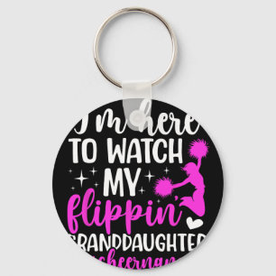 Flippin' Granddaughter Cheer Nana Of A Cheerleader Key Ring