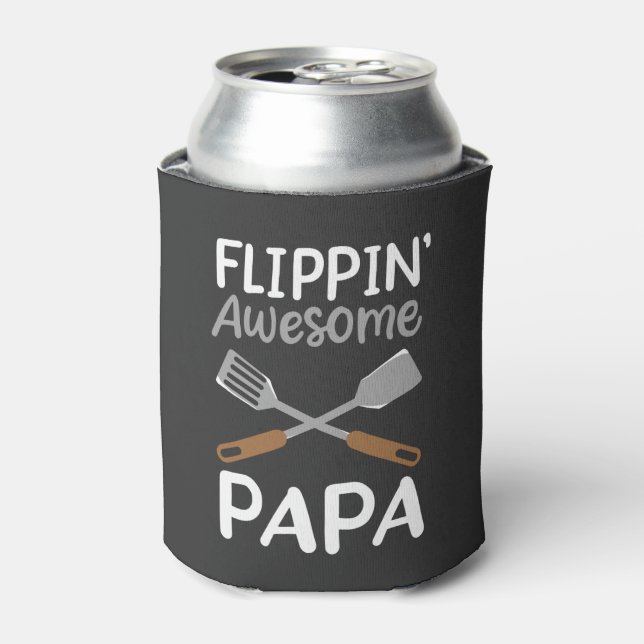 Flipping Awesome Papa Chef Dad Can Cooler (Can Front)