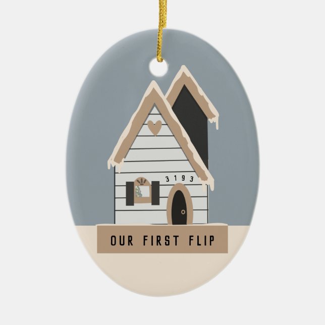 Flipping Houses Real Estate  Ceramic Ornament (Front)