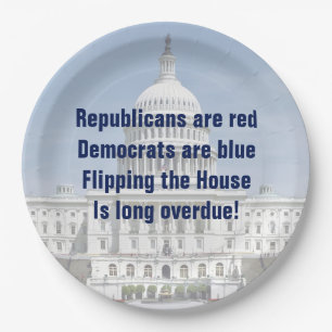 Flipping The House of Representatives Paper Plate