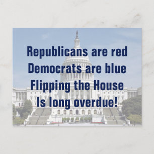 Flipping The House of Representatives Postcard