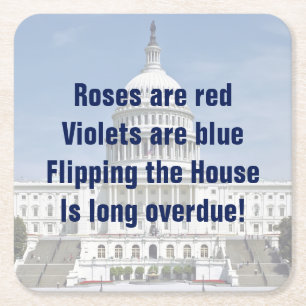 Flipping The House of Representatives Square Paper Coaster