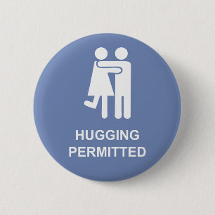 flirt badge HUGGING PERMITTED mandatory