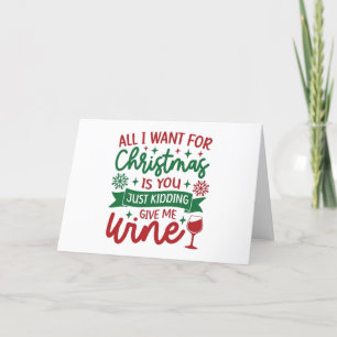FLIRT/WINE/HUMOR FOR LOVED ONE  HOLIDAY CARD
