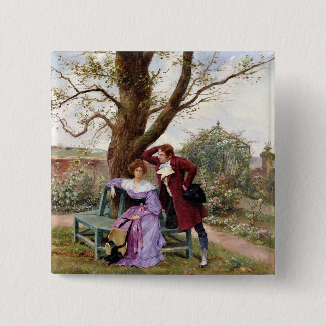 Flirtation 15 Cm Square Badge (Front)