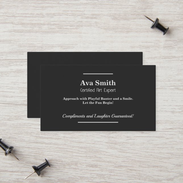 Flirting Charm Calling Card (Front/Back In Situ)