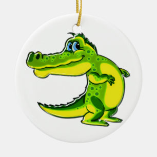 Flirting Crocodile Ceramic Tree Decoration