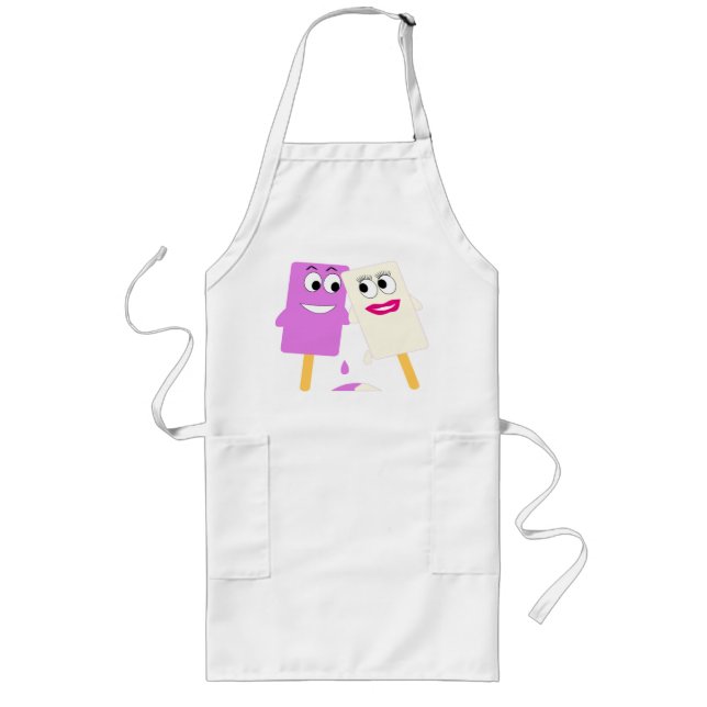 FLIRTING ICE CREAM POPS LONG APRON (Front)