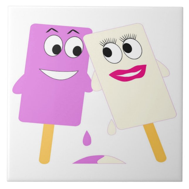 FLIRTING ICE CREAM POPS TILE (Front)