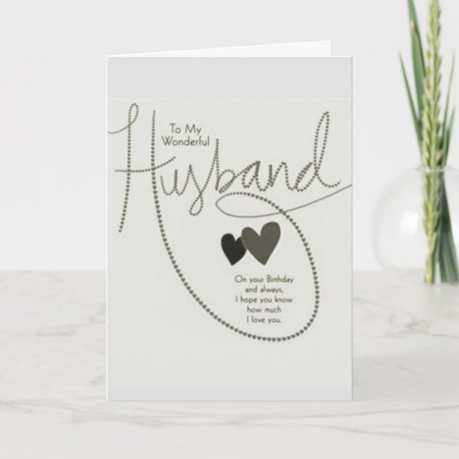 **FLIRTING WITH HUSBAND ON HIS BIRTHDAY** CARD (Front)
