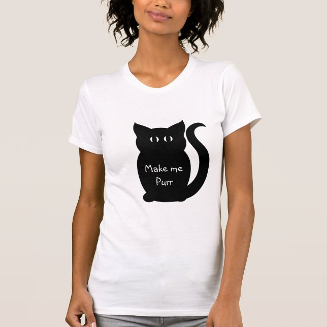 Flirty black cat silhouette T-Shirt (Front)