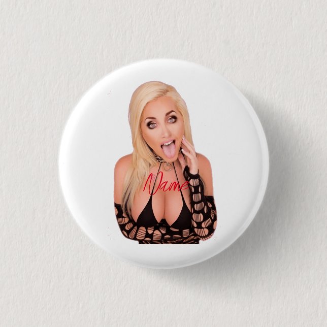 Flirty blonde Thunder_Cove 3 Cm Round Badge (Front)