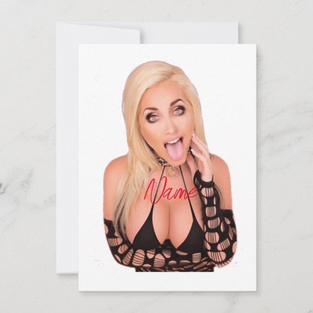 Flirty blonde Thunder_Cove Invitation (Front)