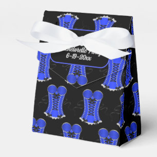 Flirty Blue Corset Tent Favour Box
