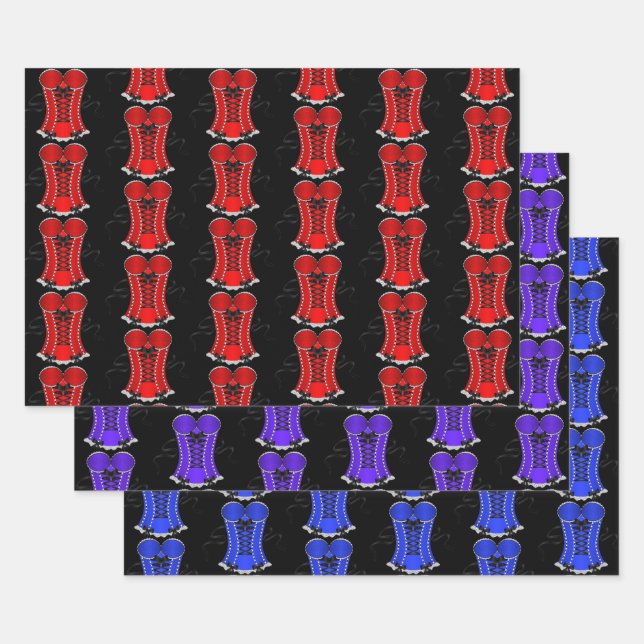 Flirty Corset Collection Wrapping Paper Sheet (Set)