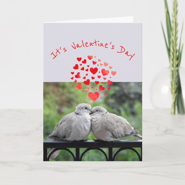 Flirty DOVES Make Valentine's Day Special Holiday Card (Front)