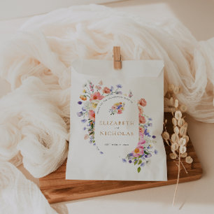 Flirty Floral Meadow   Summer Wedding Favour Bag