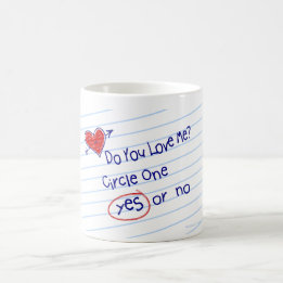 Flirty Fun Grade School Love Note Coffee Mug