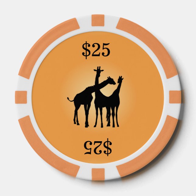 Flirty Giraffe Poker Chips (Front)