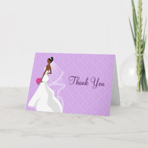 Flirty Lilac Bridal Shower Thank You Card