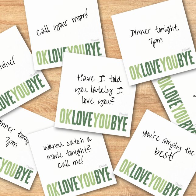 Flirty Love You Green Boyfriend Sticky Note (Flirty Love You Green Boyfriend Sticky Note)
