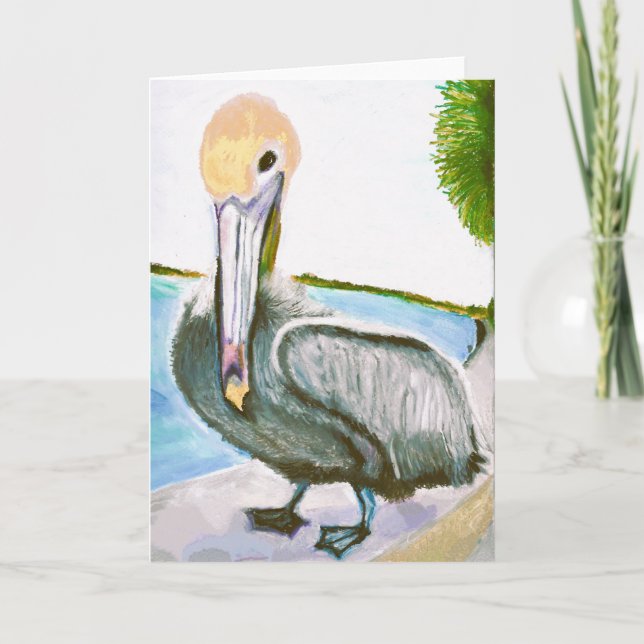 Flirty Pelican Note Card <Blank Inside> (Front)