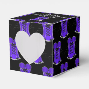 Flirty Purple Corset Heart Favour Box
