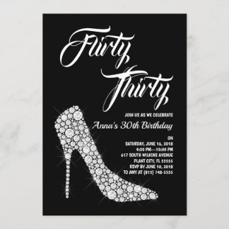 Flirty Thirty Birthday Invite