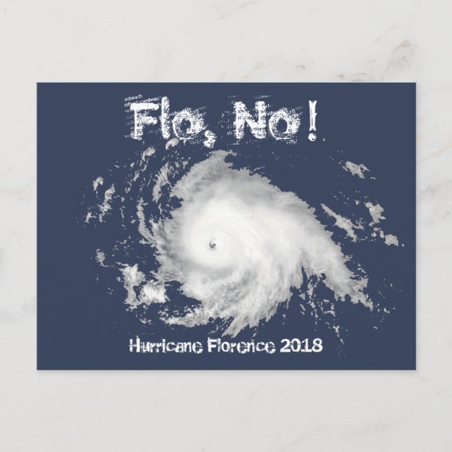 Flo, No! Hurricane Florence 2018 Postcard (Front)