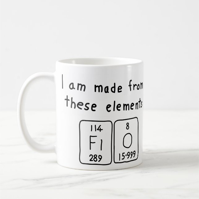 Flo periodic table name mug (Left)