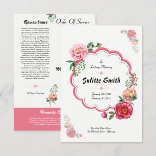 Floal Funeral Program Flyer