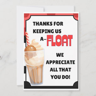 Float Ice Cream Thank You Card