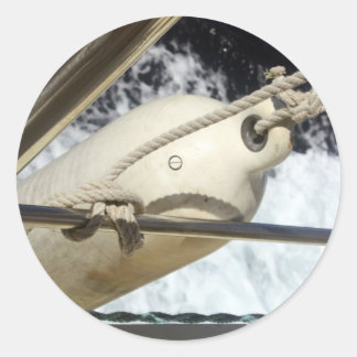 Float on a Boat at Sea Stickers