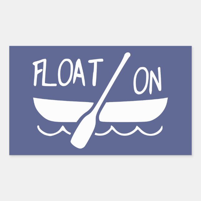 Float On Rectangular Sticker (Front)