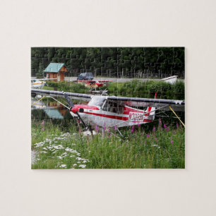 Float plane among the flowers, Alaska Jigsaw Puzzle