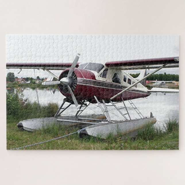 Float plane, Lake Hood, Anchorage, Alaska, USA 16 Jigsaw Puzzle (Horizontal)