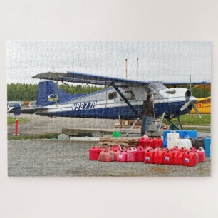Float plane washing, Lake Hood, Alaska Jigsaw Puzzle