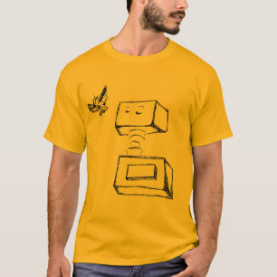 float robot in gold T-Shirt