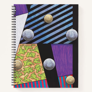 Floaters - Vaporwave Abstract Surrealist Art Notebook