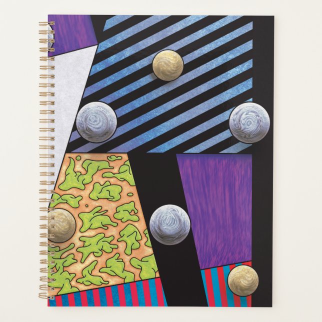 Floaters - Vaporwave Abstract Surrealist Art Planner (Front)