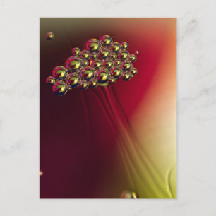 Floating Abstract Bubbles Colourful Background Postcard