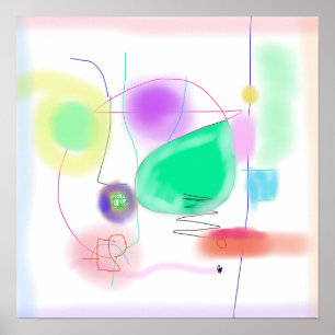 Floating across the Space Poster